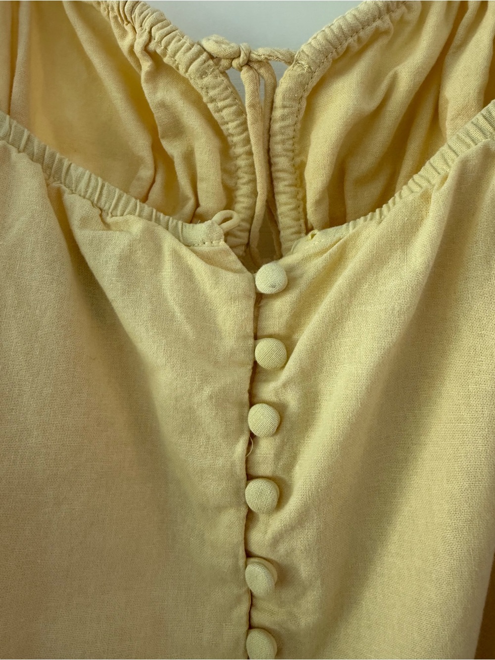 Princess Polly | Yellow Linen Blend Babydoll Mini Dress Size US 6 - Picture 6 of 8